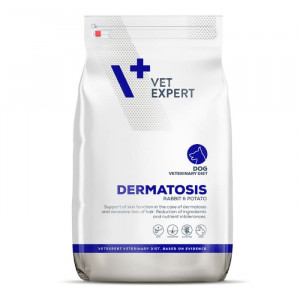 VETEXPERT VD DOG DERMATOSIS RABBIT sausā suņu barība Trusis 2kg